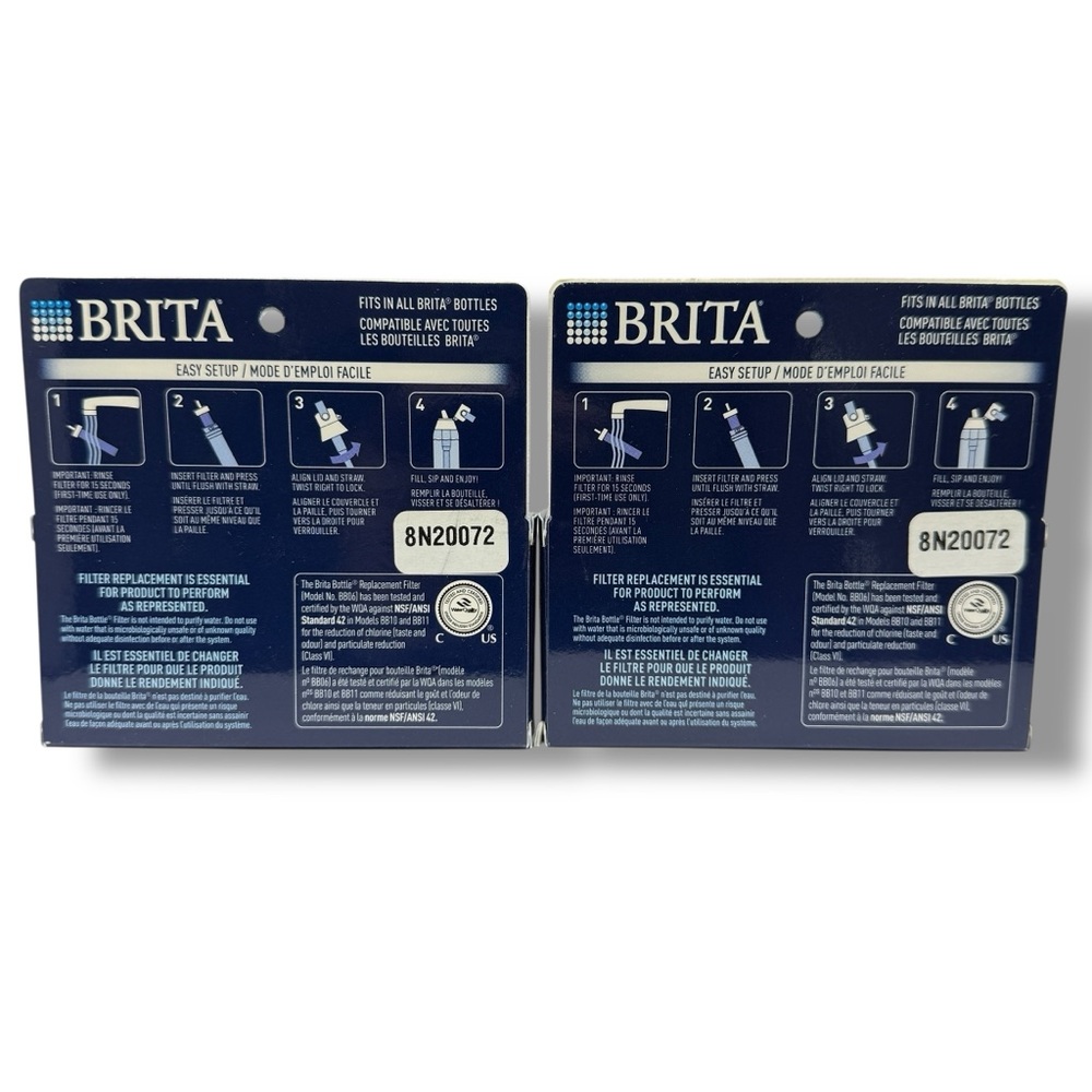 Brita Premium Filtering Water Bottle with Straw 5 Filters Total Blush Pink 26 oz - Picture 13 of 14